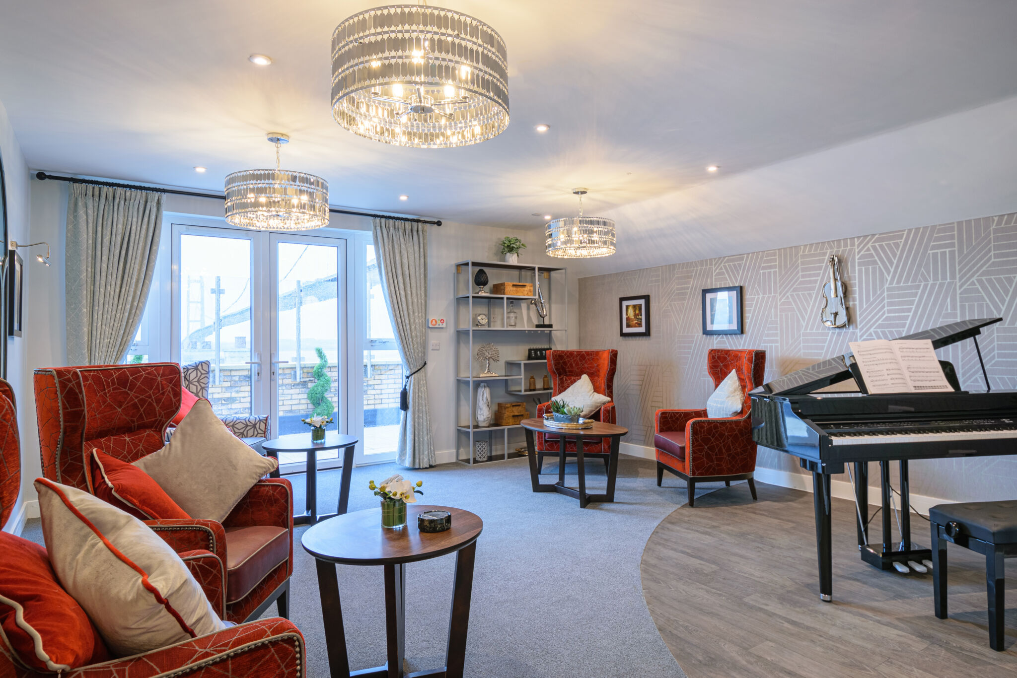Another comfortable lounge, where pianists are invited to tease the ivories, at St Mary's Riverside Care home in Hessle