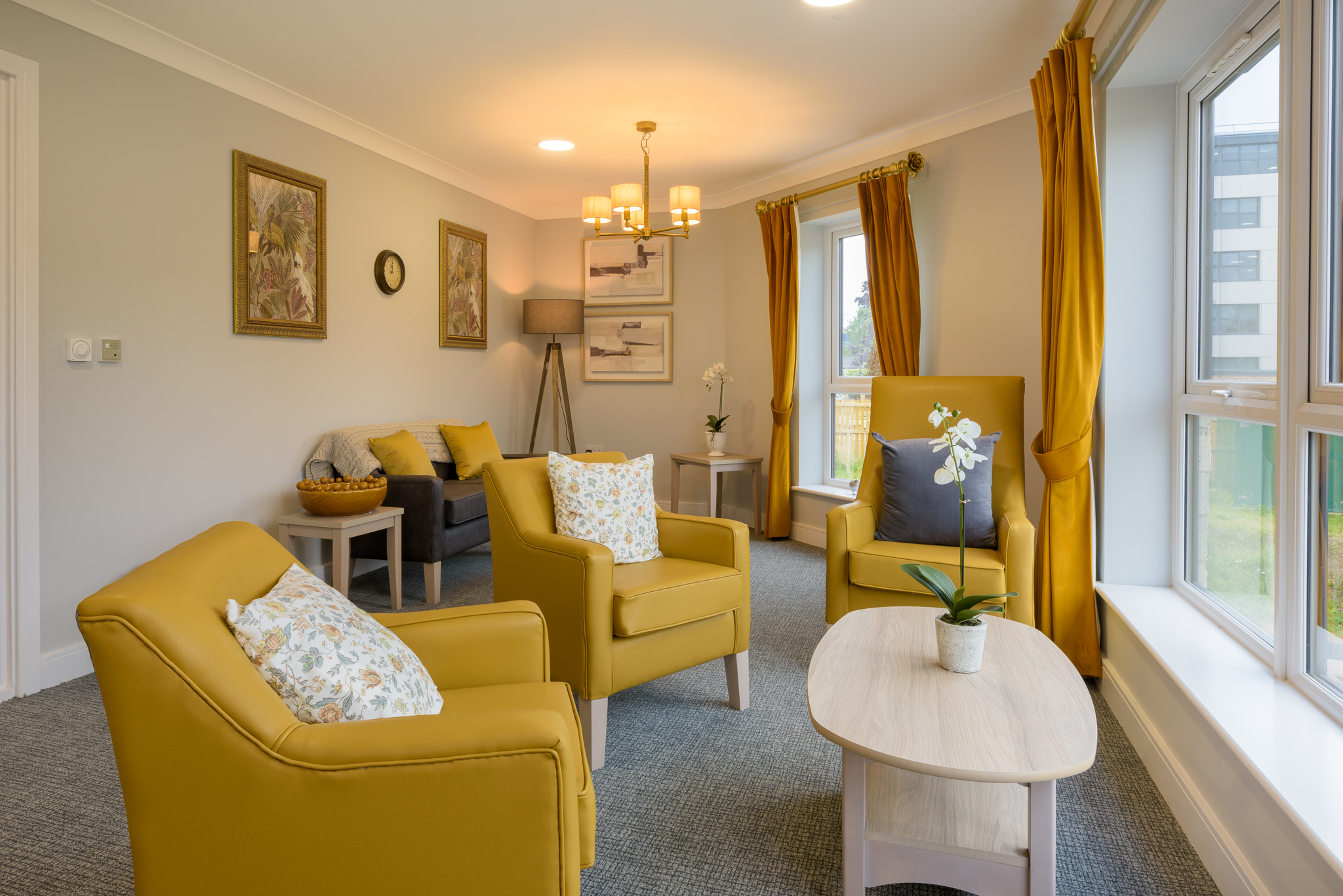 A smaller lounge at Shipley Manor Care home in Shipley.