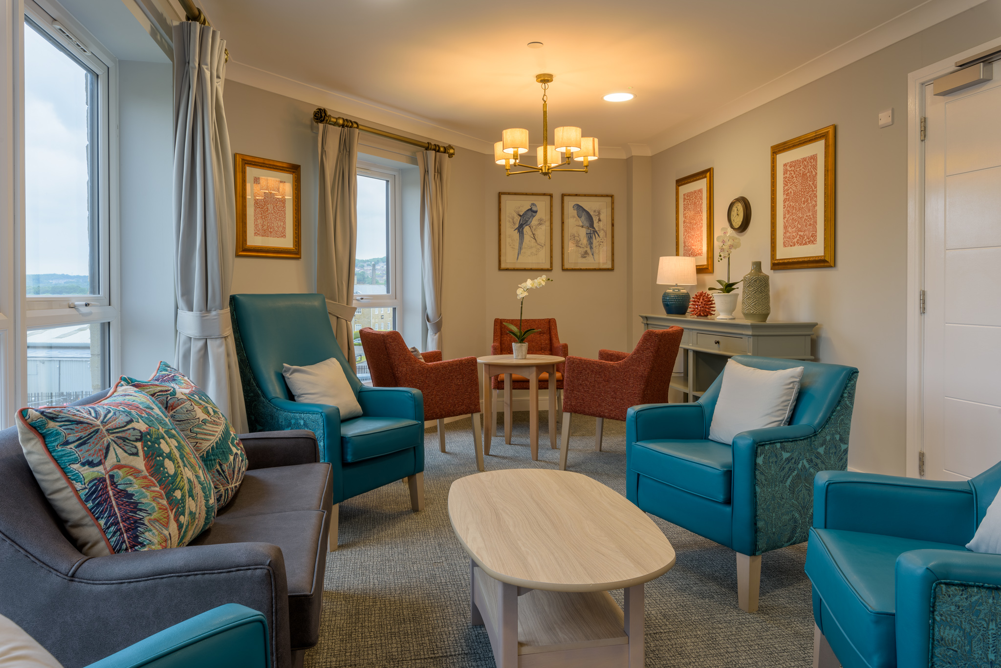 A smaller lounge, somewhere to retreat to if you want to entertain family or friends at Shipley Manor Care home.