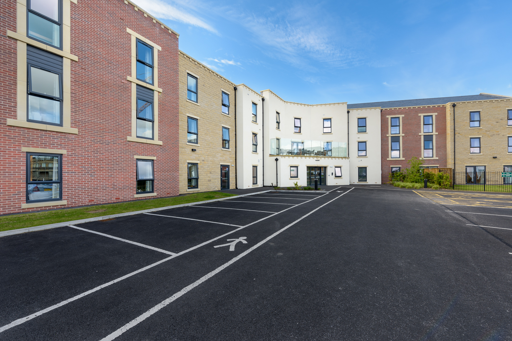 The extensive car park at Shipley Manor Care Home.
