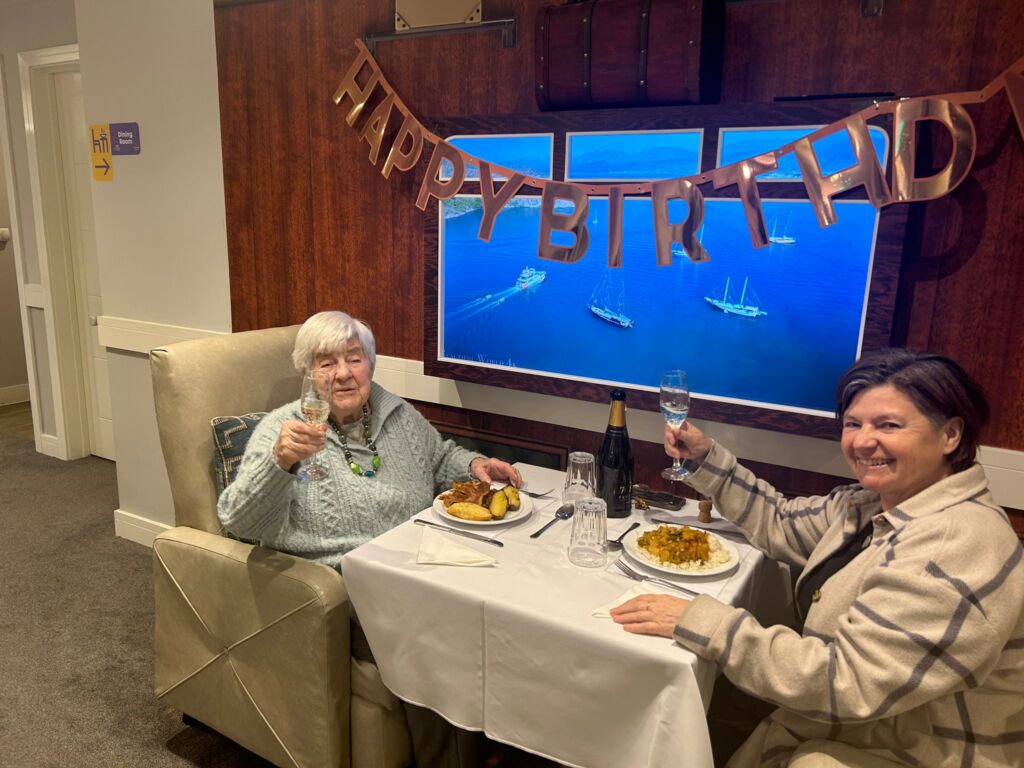 Cheers, the residents and their loved ones at St Mary's Riverside in Hessle are generally accommodated to celebrate special memories.