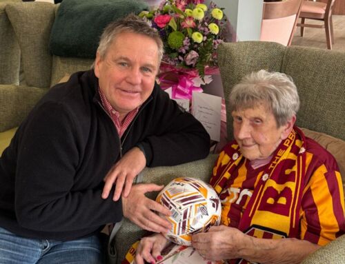 Shipley Manor Host Surprise 101st Birthday for Bradford City Fan